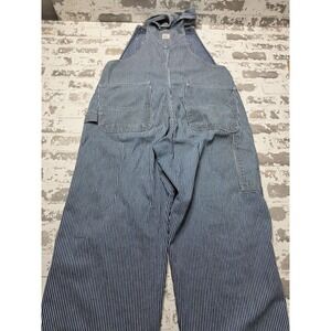 Pointer Brand Hickory Stripe Bib Overalls Mens Blue W… - Gem